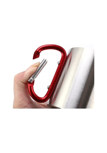 Dancemonkey 220ml Gümüş Gri Paslanmaz Çelik Kamp Kupası - Dayanıklı Ve Hafif Gri