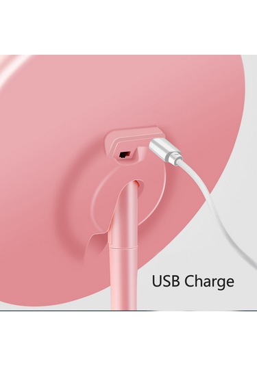 Vkemall Makyaj Aynası Yuvarlak Şekilli Lamba 3 Vites Ayarlı Şarj Edilebilir Masaüstü Ayn