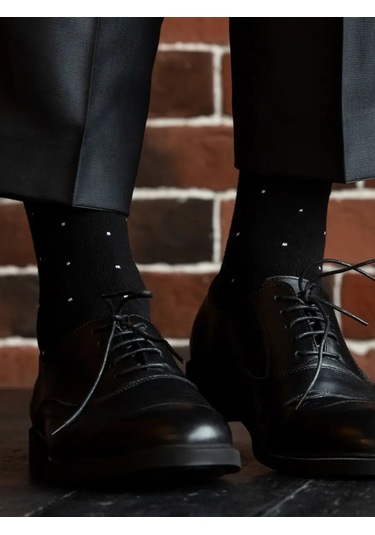 Babushka Baskılı Siyah Çoraplar 111127553 Siyah