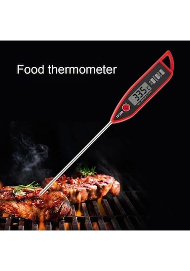 Turuncu Tp300 Gıda Termometresi Uzun Prob Lcd Ekran Su Geçirmez Doğru Anında Okuma Barbekü Elektronik Dijital Termometre Mutfak Aletleri