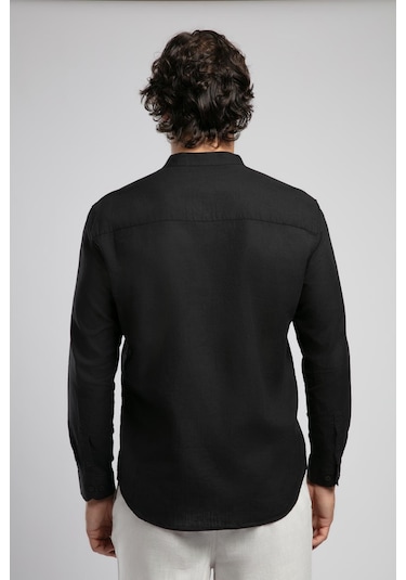 Lee Cooper Julsa Erkek Uzun Kol Dokuma Gömlek-19760 Siyah