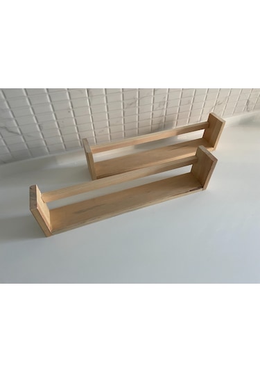 Ahşap 2'li Ters Düz Çalışma Odası-banyo-mutfak Rafı-duvar