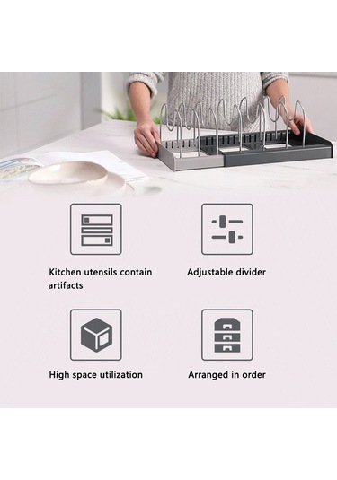 Mutfak Depolama Rafı Hackställ Gryta Kilit Rafı Aaa