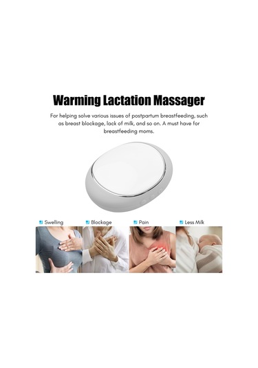 Teltree 3 Seviye Isıtmalı, 5 Titreşim Modlu Emzirme Masaj Aleti - Şarj Edilebilir Çok Renkli