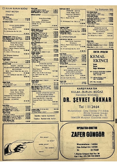 İzmir 1982-1983 Meslek Reklam İlanı Efemera S583