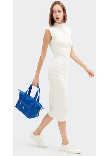 Kıplıng Art Mini Küçük Boy Omuz Çantası Ayarlanabilir Uzun Askısı İle Mavi Satın Blue Mavi