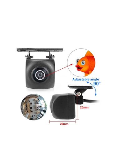 Navigold Ön Yan veya Arka  İç Dış Kullanıma Uyumlu 170 Derece Araç Kamerası