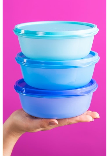 Tupperware Saklama ve Servis Küçük Kap 3'lü Set 600 ml