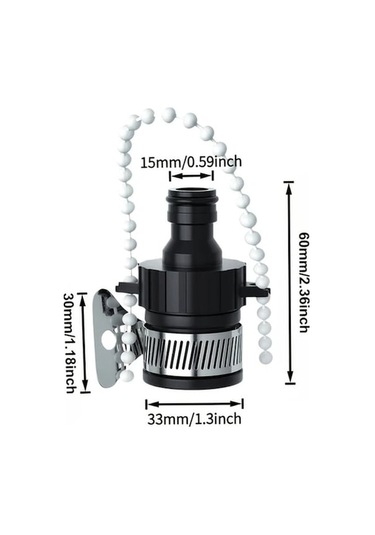 Trendooze Gaojunshop01 Siyah 2 Adet Musluk Adaptörü - Bahçe Yıkama Aleti