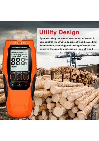 Dijital Ahşap Nem Test Ölçer Lcd Ekran Arkadan Aydınlatmalı E24852