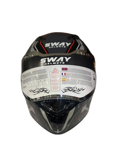 Sway Sw 850 Full Face Kapalı Motosiklet Kaskı Gri - Siyah