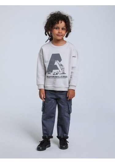 Jack Lions Erkek Bebek Kargo Cep Detaylı Pantolon-14752 Gri