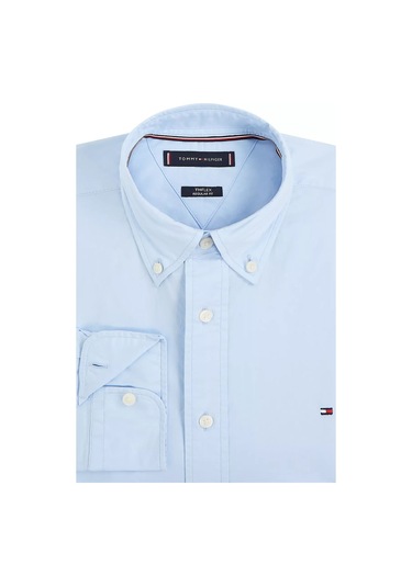 Erkek Th Logolu Rahat Gömlek - Mavi Sweet Blue