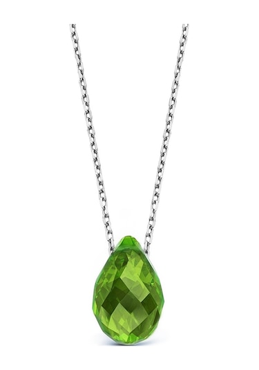 Argentum Concept - Kristal Peridot Taşlı Gümüş Kolye
