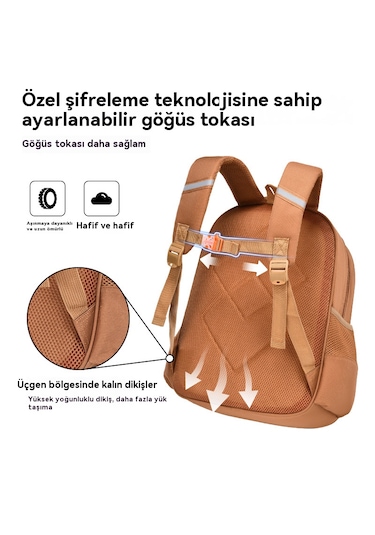 Rabobo İlkokul Öğrencileri İçin Karikatür Okul Çantası-pembe