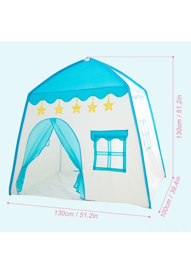 Padalink Mavi Çocuk Oyun Tavuğu - Dış Mekan/iç Mekan Kullanımı, Oxford Kumaş, 130x100x130 Cm, Prenses Ev Gibi Oyun Uzayı Mavi