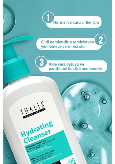 Thalia Kuru Ciltler İçin Hyaluronik Asit & Seramid İçerikli Yüz Temizleme Jeli 200 ML