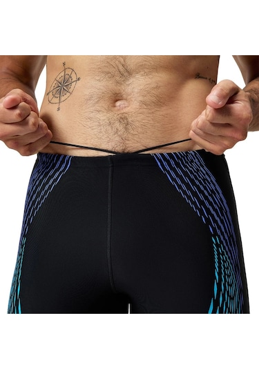 Speedo Duo Logo Print Mid Jam-mer Erkek Mayosu Siyah-mavi Siyah