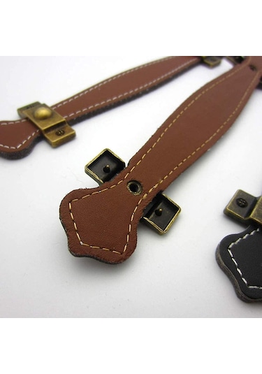 2 Adet Deri Çekmece Kulpu Vintage Pratik Bavul Kulpu Çekmece Dolap Kapısı İçin Deri Çekme Kulpları Açık Kahverengi