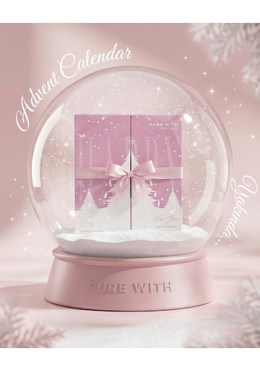 Advent Calendar 2025 Bakım Seti Duş Jeli, Body Milk, Face Milk, Scrub, Dudak Peelingi ,yılbaşı Mango