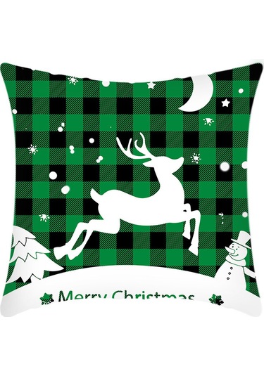 Cartoon Hand-painted Style Christmas Decorative Pillow No.75 Ekru
