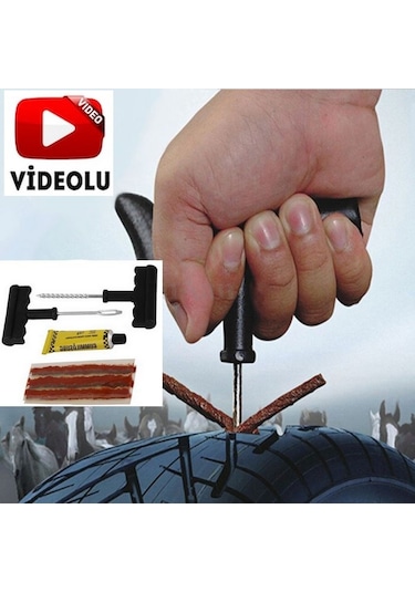 Deluxe Tire Plug Kiti Patlak Lastik Tamir Seti 6 parça