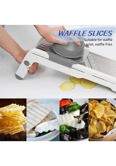 Ayarlanabilir Mandolin Sebze Dilimleyici Paslanmaz Çelik Sebze Çok Renkli