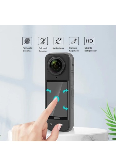 Teknoroket Insta360 X4 Silikon Kılıf , Lens Cap , Ekran Koruyucu