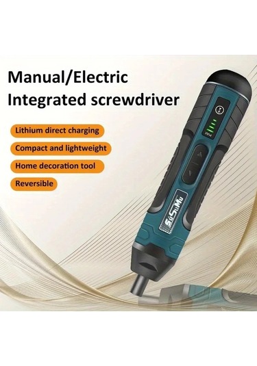 Siyah Yeşil 1 Takım 20in 1 Mini Elektrikli Tornavida Seti Usb Şarj Edilebilir 1300mah Ayarlama Güç Matkap Çok Fonksiyonlu Sökme Tork Tamir Araçları Kiti