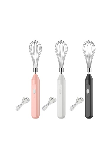 Neevoyu Usb Şarjlı Kablosuz El Mikseri - Siyah Yükseltilmiş Versiyon, 3 Hız Ayarlı, Çıkarılabilir Blender, Yumurta-şeker-krem Karıştırıcı, Mutfak Aleti Siyah