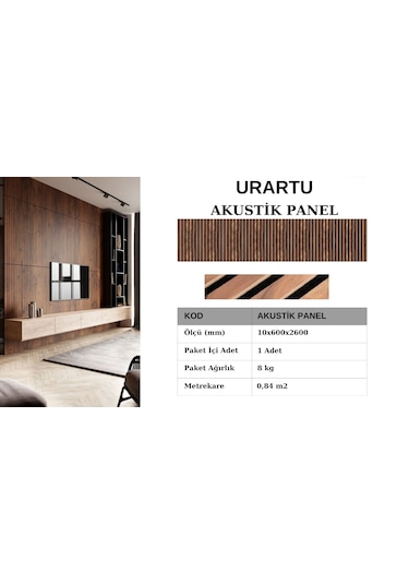 Mdf Akustik Duvar Paneli Ceviz