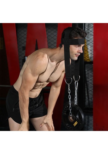 Servikal Kas Antrenörü Spor Ağırlık Eğitim Ekipmanları Fitness Halter Başlık Özel Askılı Kapak