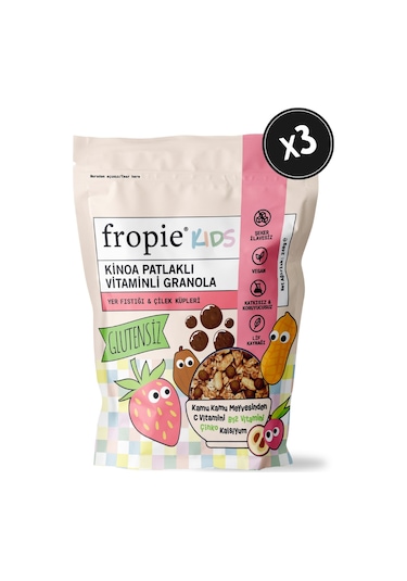 Kids Granola Yer Fıstığı & Çilek Küpleri 3 x 240 G