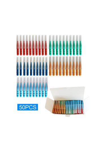 Wezone 50'li Paket Diş Arası Fırçası - Seyahat Ve Günlük Kullanım İçin Taşınabilir Diş Temizleme Fırçası