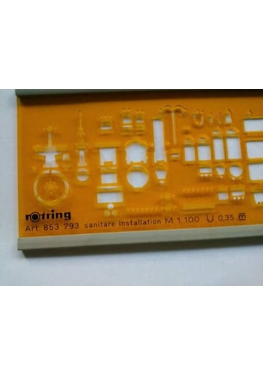 Rotring  Tesisat Şablonu 1:100 853 793 Şeffaf