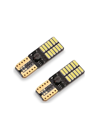 Chevrolet Rezzo Plaka Parklar Için 24 Led T10 Beyaz Ampul 2 Adet