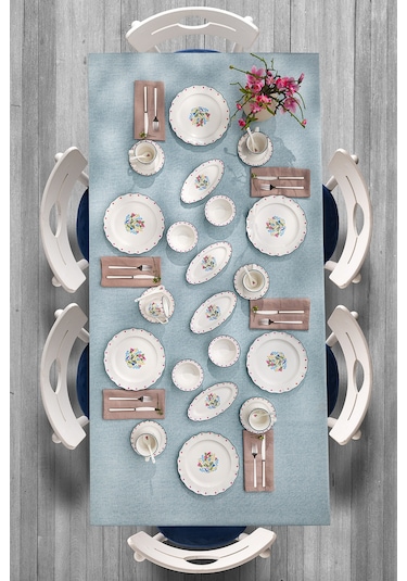 Emsan Yolanda Porselen 32 Parça 6 Kişilik Kahvaltı / Servis Takı Beyaz