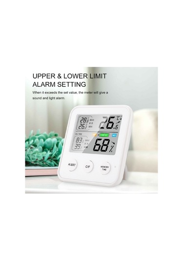 Ulzyvf Geniş Lcd Ekranlı, Gerçek Zamanlı Sıcaklık Ve Nem Ölçer, Konfor Uyarısı İle Kullanım Kolaylığı, Hızlı Okuma Modu İle Kullanım Kolaylığı,