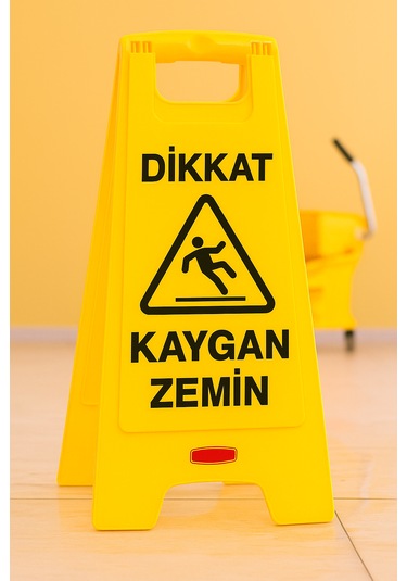 Kaygan Zemin Levhası Kaymayı Önleyici Uyarı Levhası, Kaygan Zemin İşareti, Kayma Risk Levhası
