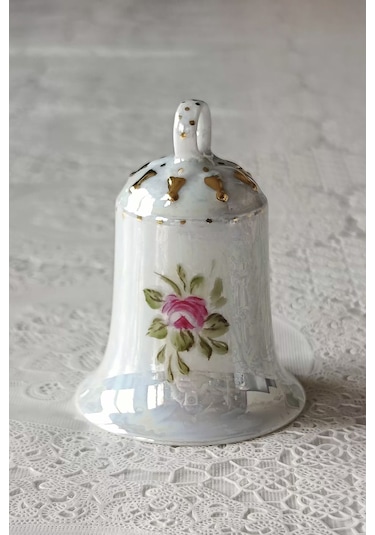 Nurantik Antika Porselen Çan Çiçekli 5x8 Cm