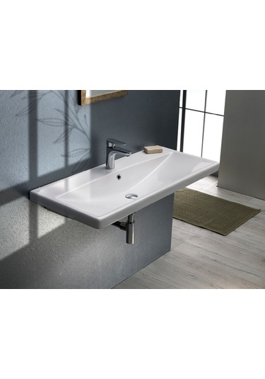 Turkuaz Seramik Etajerli Lavabo Elite 80 x 45 CM