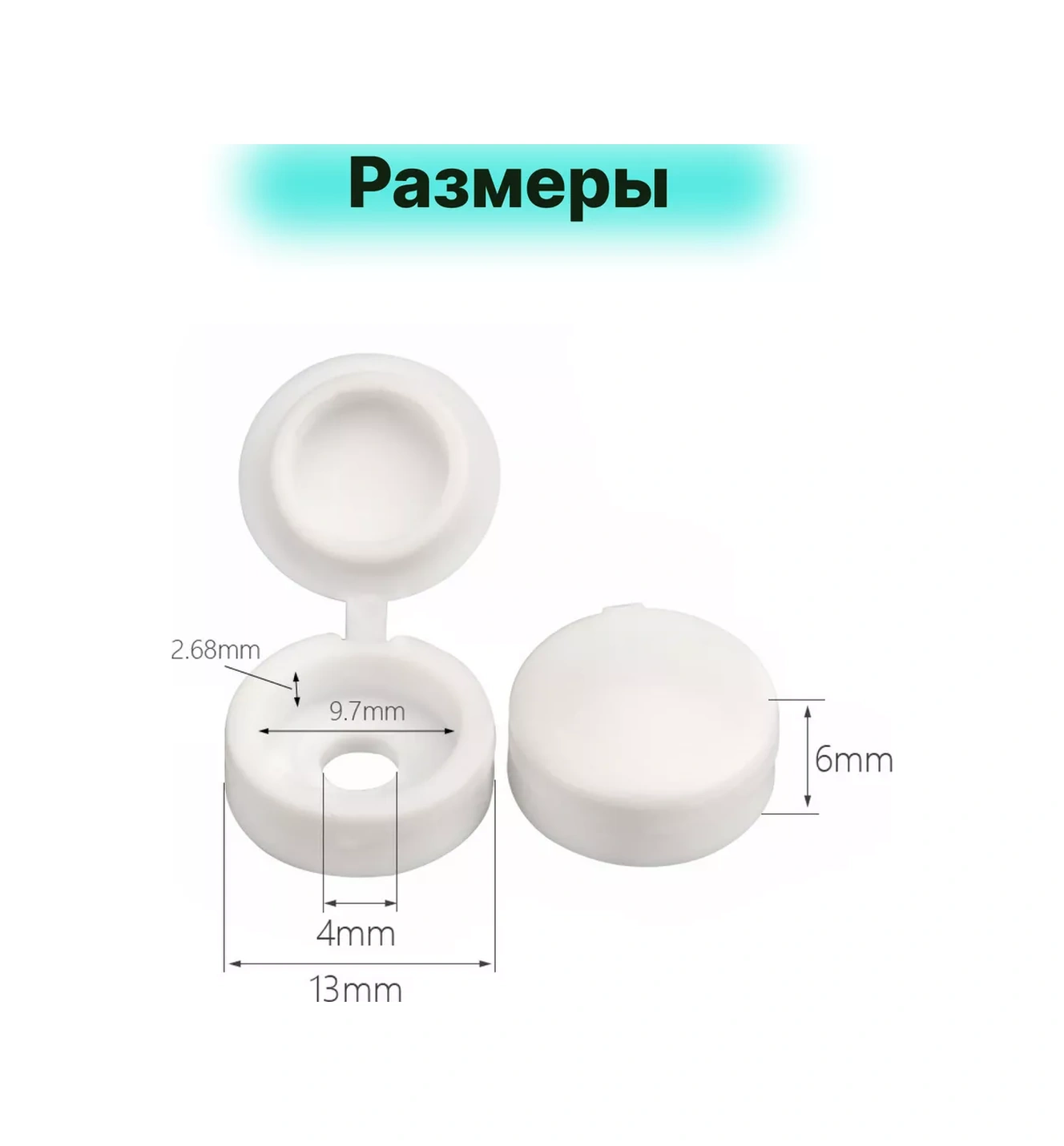 Frıends Company Mobilya Plastik Vida Kapakları 98098564 Beyaz