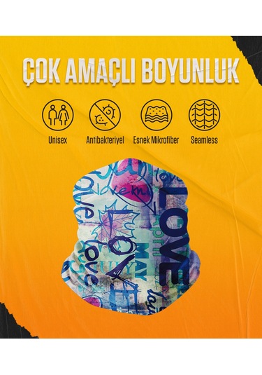 Musclecloth Çok Amaçlı Boyunluk Love Çok Renkli