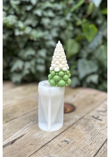 Bubble Çam Ağacı Mum Kalıbı ( Silikon )