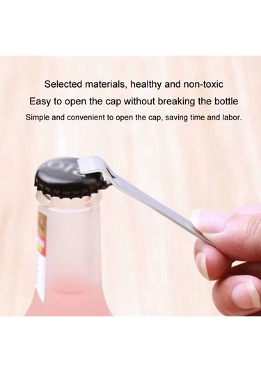 Taşınabilir Oral Sıvı Şişe Açıcı Paslanmaz Çelik Çok Fonksiyonlu Kapak Açıcı Gümüş Gümüş