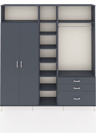 Arges Dolap 9 Raflı 3 Çekmeceli 2 Askılı 220x30x243 Antrasit-antrasit/antrasit Antrasıt/antrasıt Arges Dolap 9 Raflı 3 Çekmeceli 2 Askılı 220x30x243 Antrasit-antrasit/antrasit Antrasıt/antrasıt