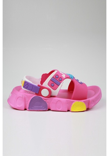 Günlük Unisex Çocuk Sandalet Esnek Kaymaz Taban Yazlık Ev Okul Kreş Ayakkabı Ps940-ps955 Fuşya