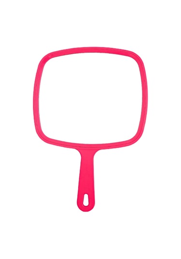 Asma Delikli Kırmızı Büyük El Aynası Makyaj Aynası Diğer