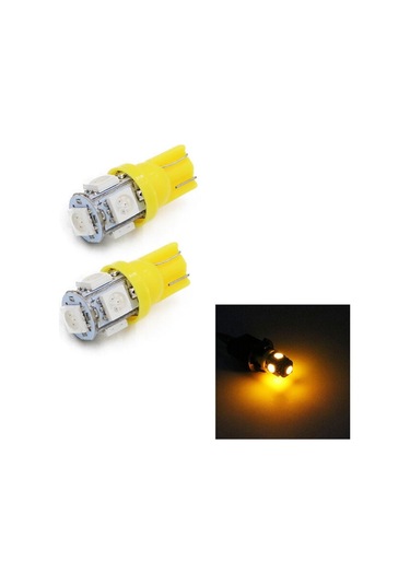 Led 5050 Smd T10 W5w Jaune 12v Dc X10 B