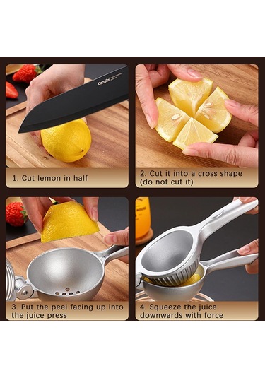 Alüminyum Alaşımlı Ev Meyve Limon Manuel Sıkacağı Narenciye Gold